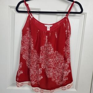 Cabi Top Red Cream Size Small